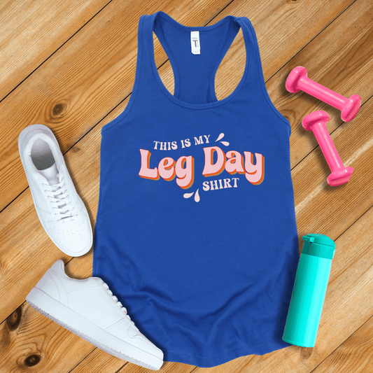 Tank Top Solid Royal / S This Is My Leg Day Tank Top