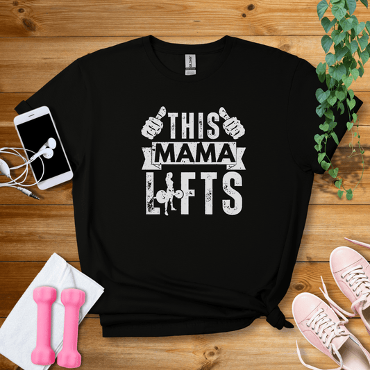 T-Shirt Black / S This Mama Lifts T-Shirt