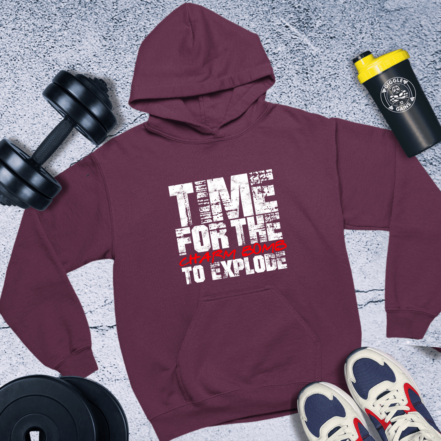 Hoodie Maroon / S Time for the  Charm Bomb Hoodie