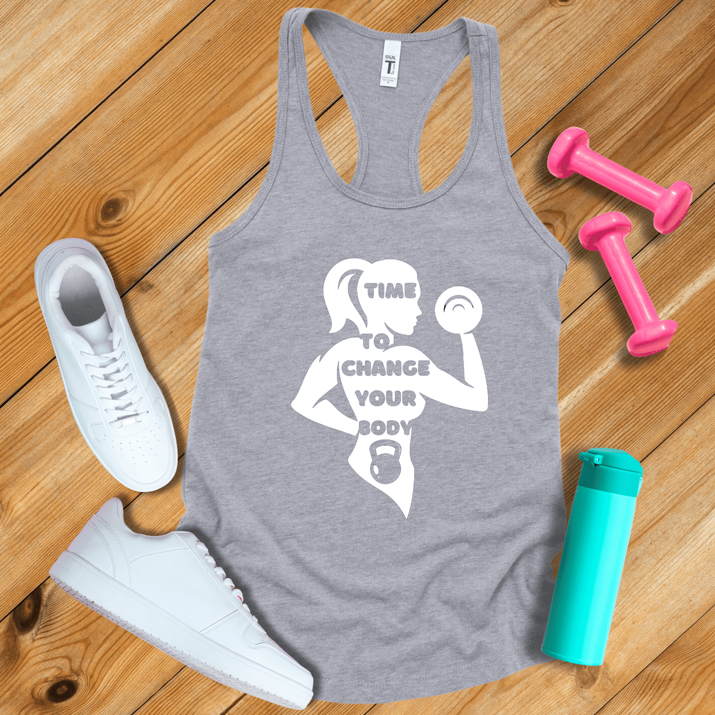 Tank Top Heather Grey / S Time To Change Your Body Tank Top