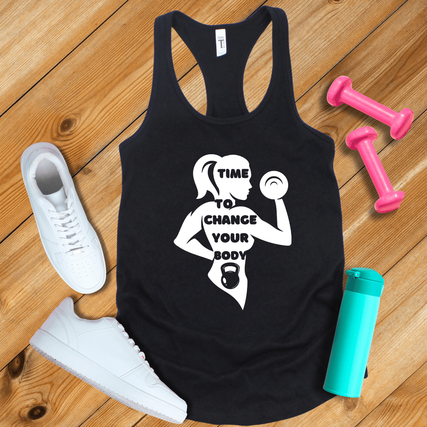 Tank Top Solid Black / XS Time To Change Your Body Tank Top