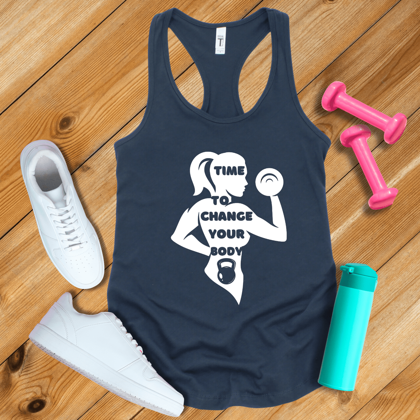 Tank Top Solid Midnight Navy / XS Time To Change Your Body Tank Top