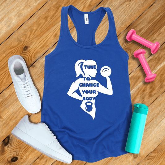 Tank Top Solid Royal / S Time To Change Your Body Tank Top