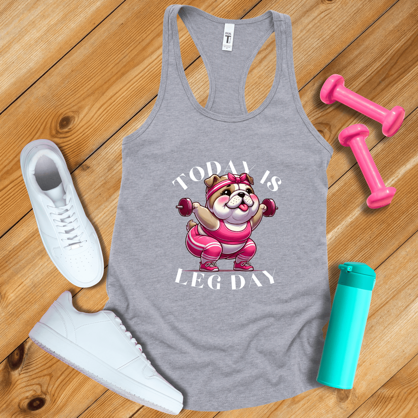 Tank Top Heather Grey / S Today Is My Leg Day Tank Top