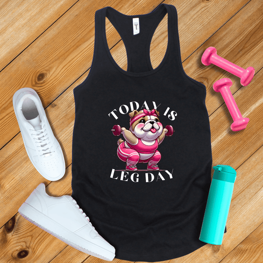 Tank Top Solid Black / XS Today Is My Leg Day Tank Top