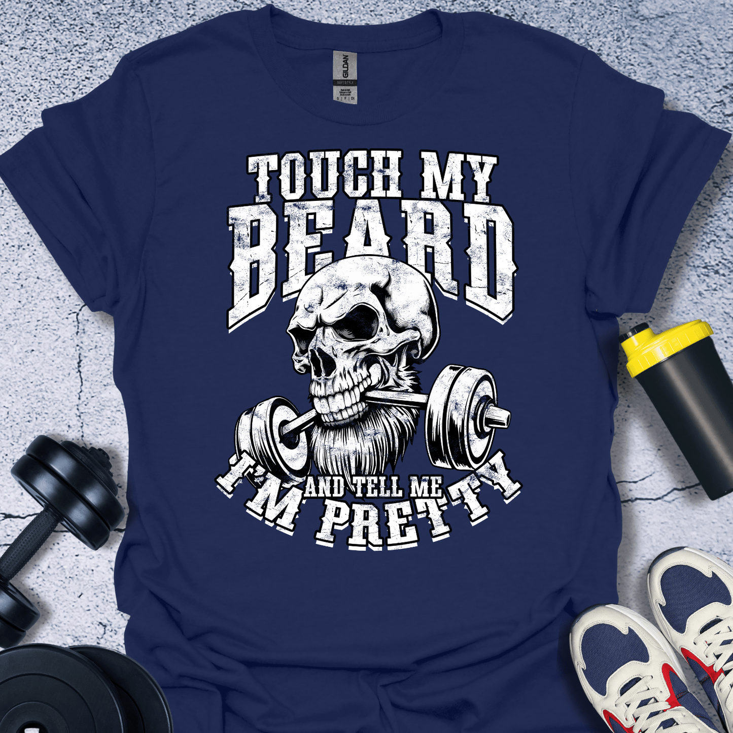 T-Shirt Navy / S Touch My Beard T-Shirt