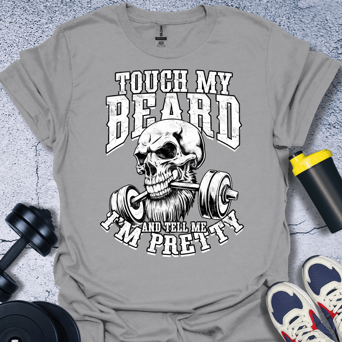 T-Shirt Sport Grey / S Touch My Beard T-Shirt