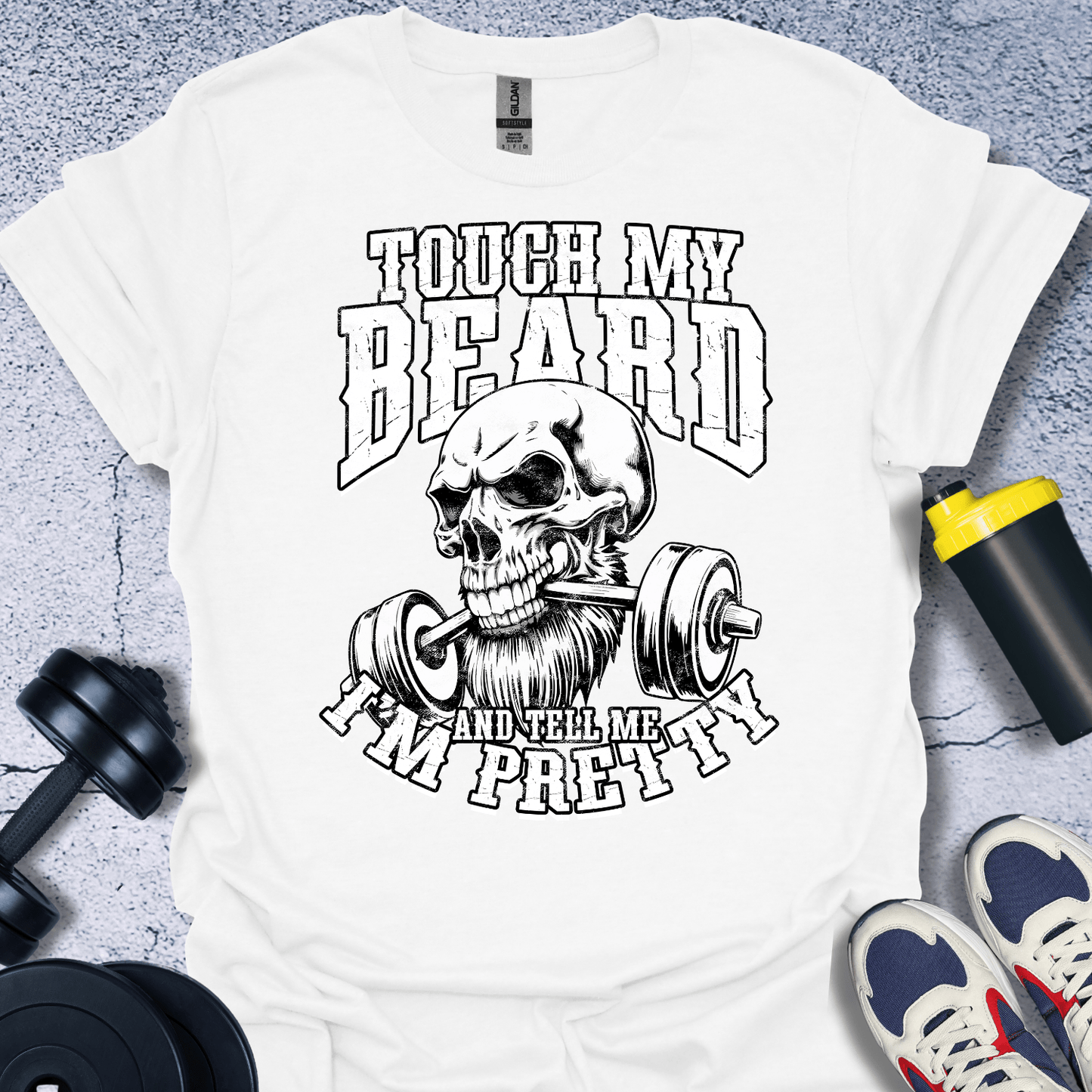 T-Shirt White / S Touch My Beard T-Shirt