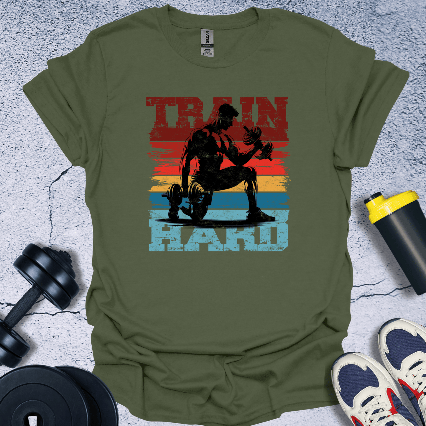 T-Shirt Military Green / S Train Hard T-Shirt