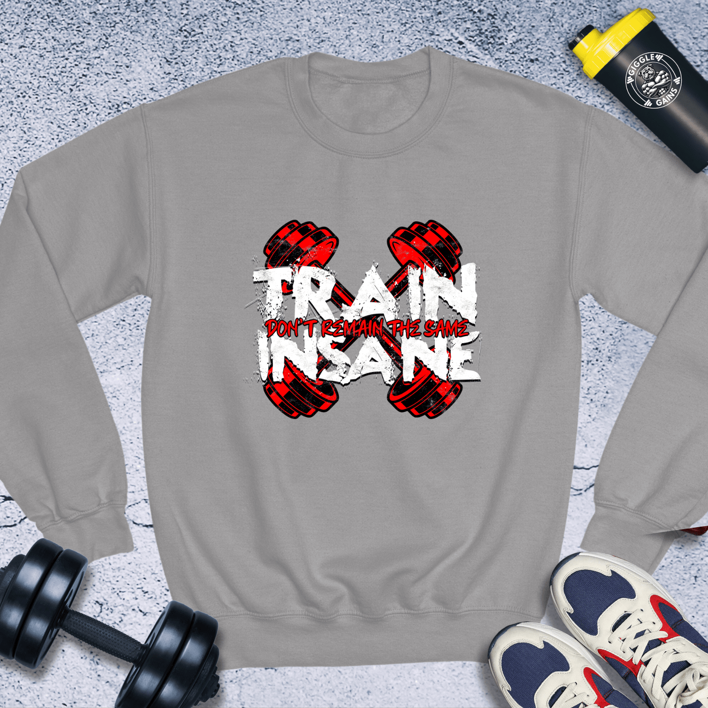 Sweatshirt Sport Grey / S Train Insane Crewneck