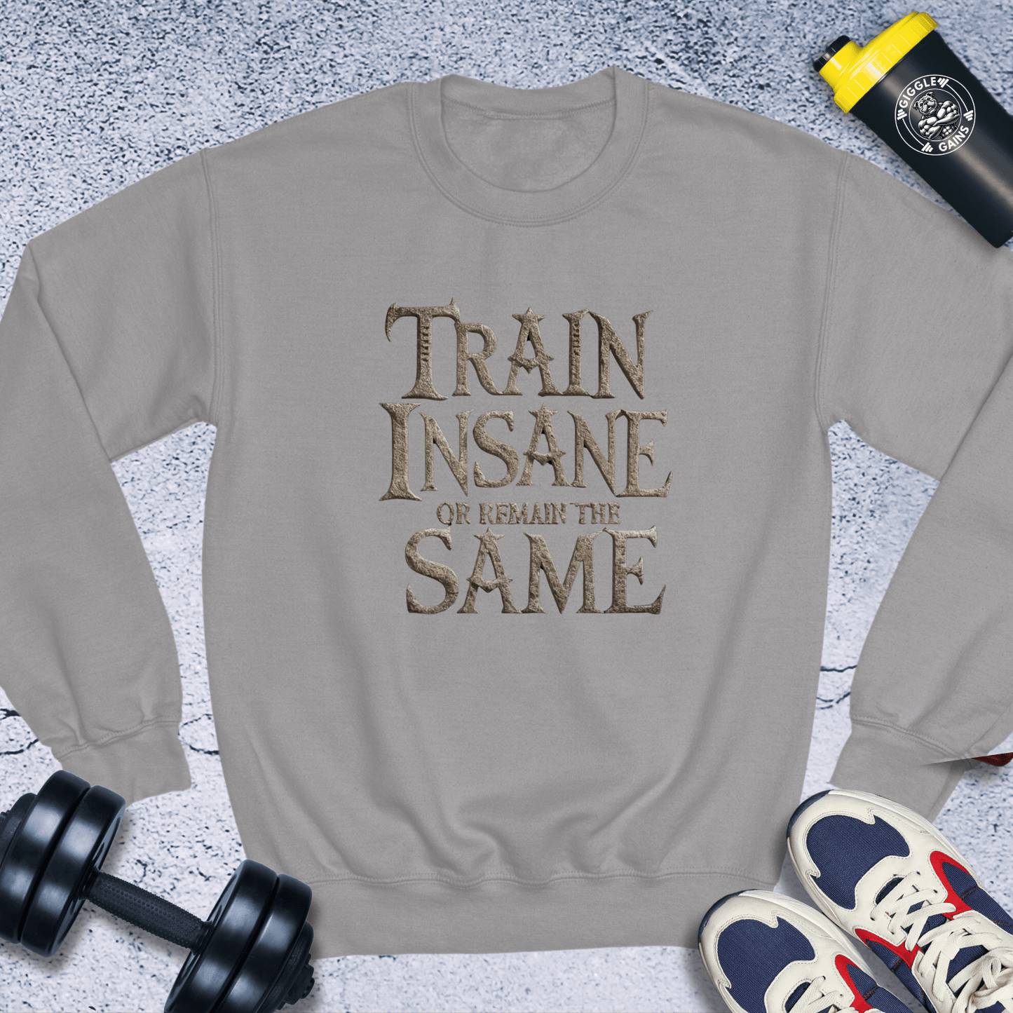 Sweatshirt Sport Grey / S Train Insane Or Remain The Same Crewneck