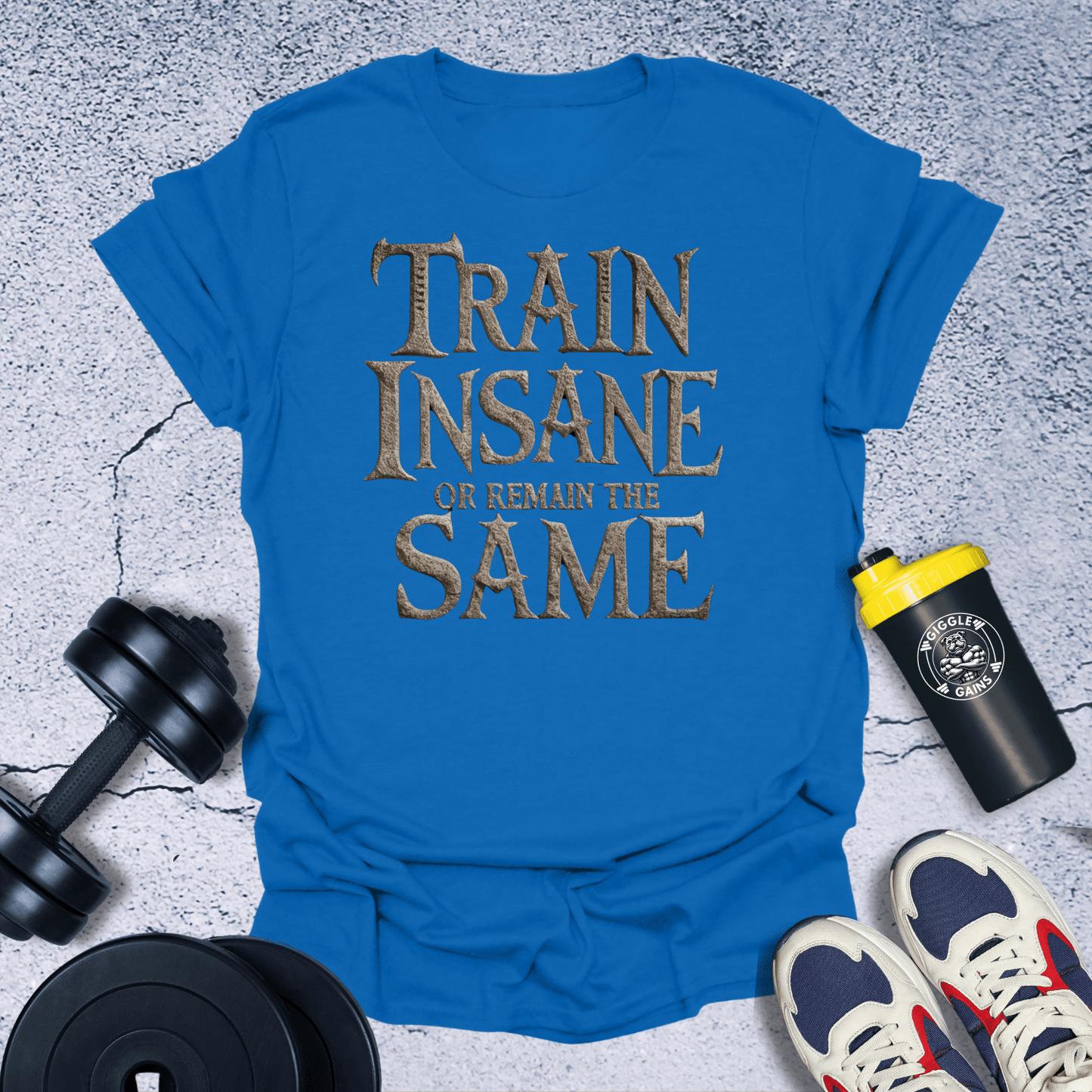 T-Shirt Heather Royal / S Train Insane Or Remain The Same T-Shirt