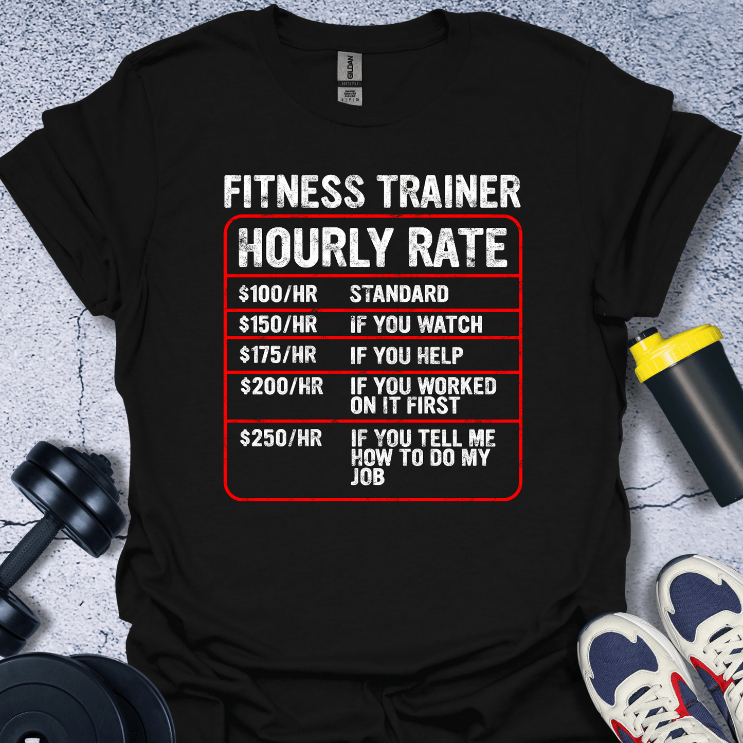 T-Shirt Black / S Trainer Hourly Rate T-Shirt