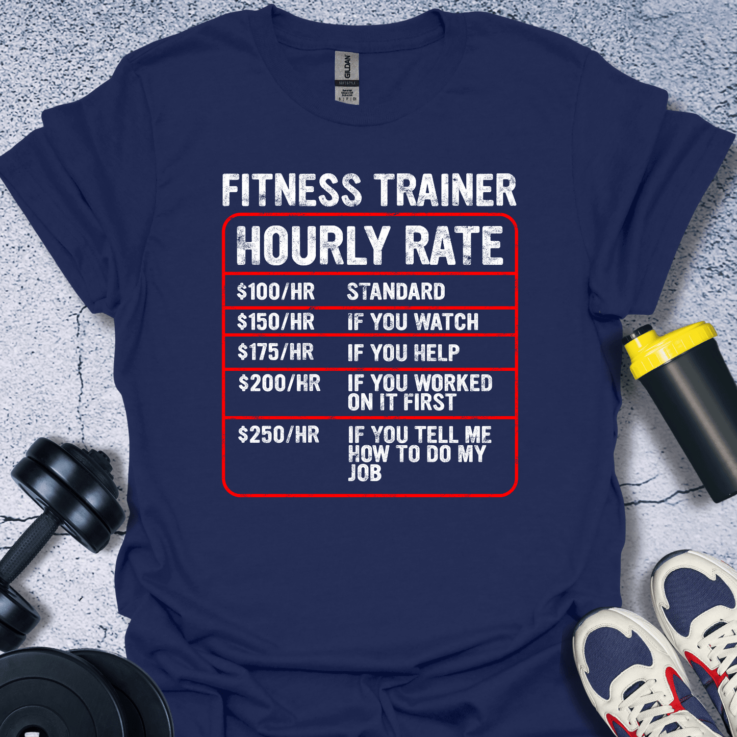 T-Shirt Navy / S Trainer Hourly Rate T-Shirt