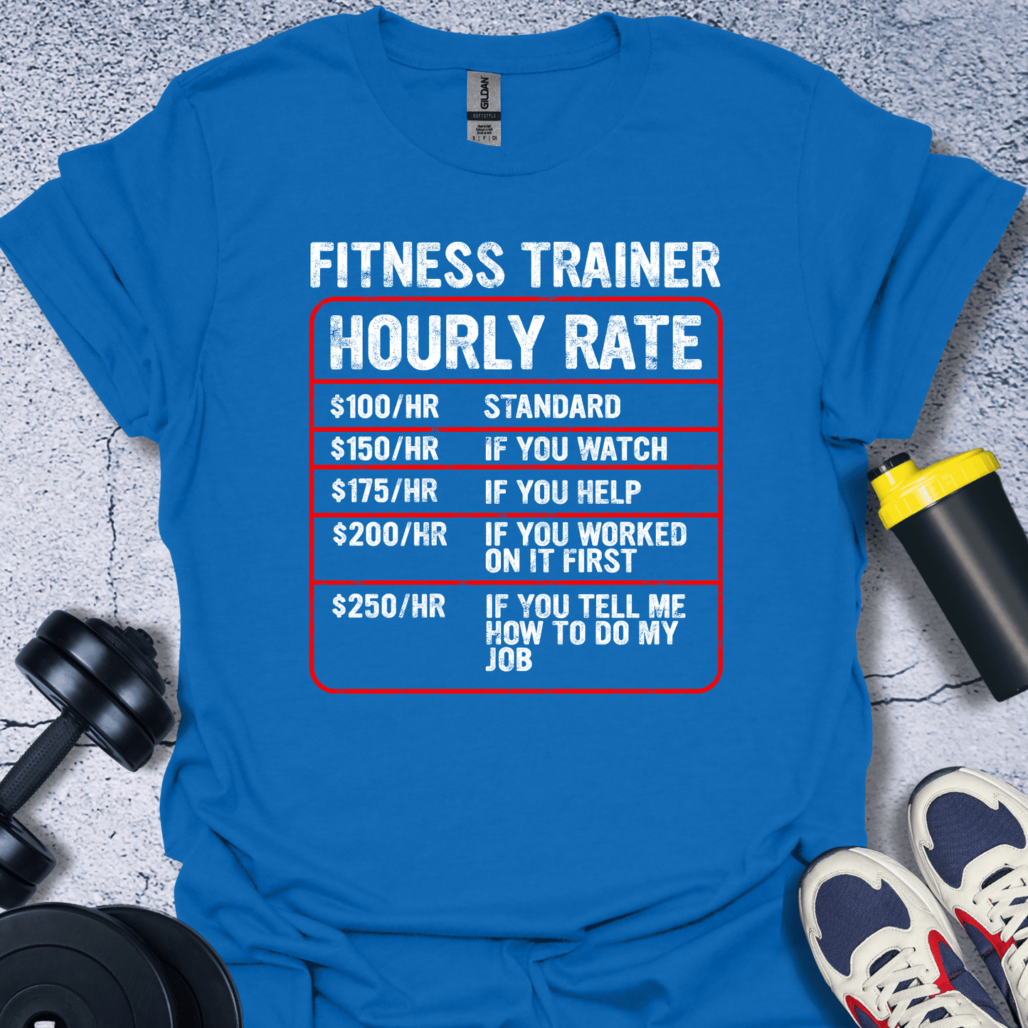 T-Shirt Royal / S Trainer Hourly Rate T-Shirt