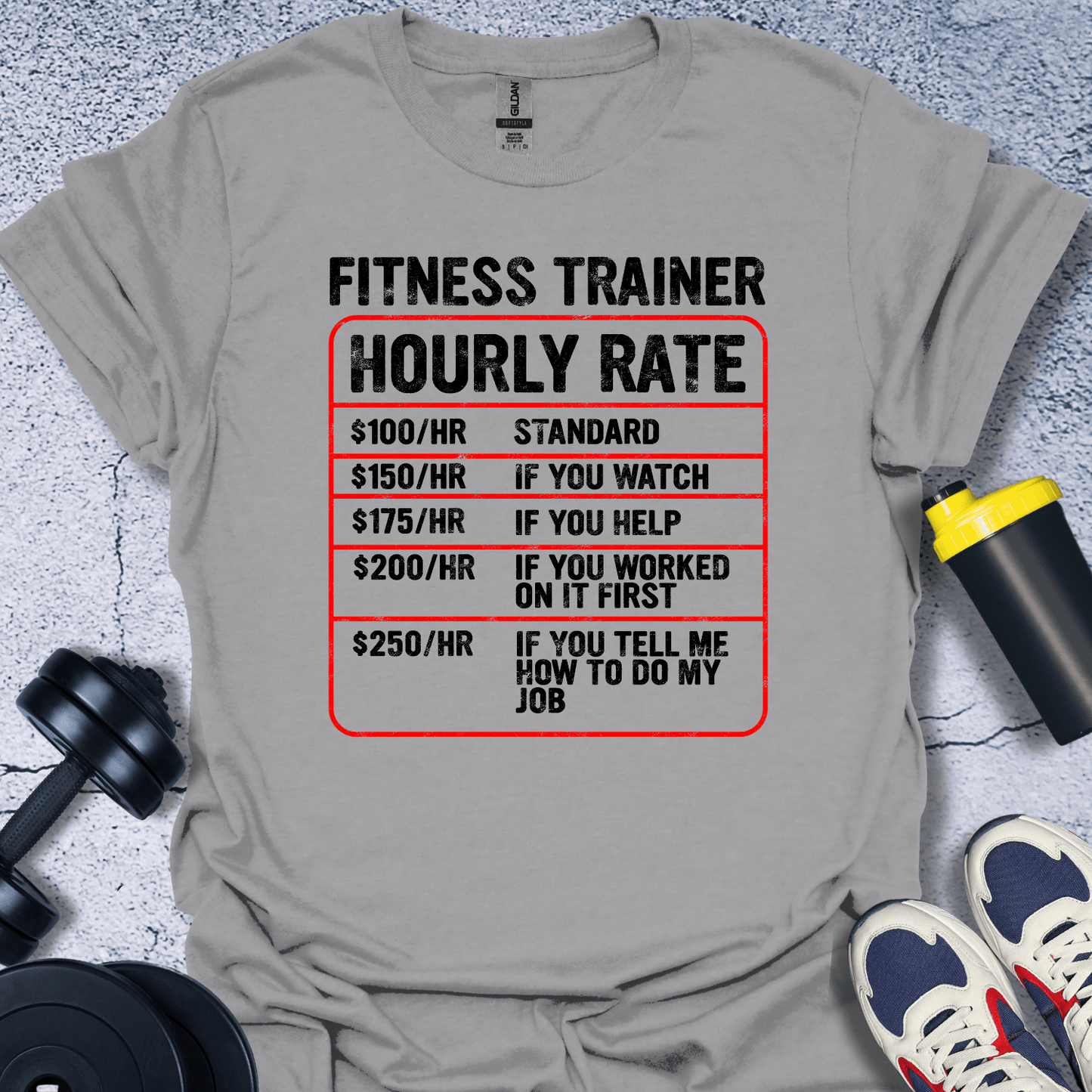 T-Shirt Sport Grey / S Trainer Hourly Rate T-Shirt