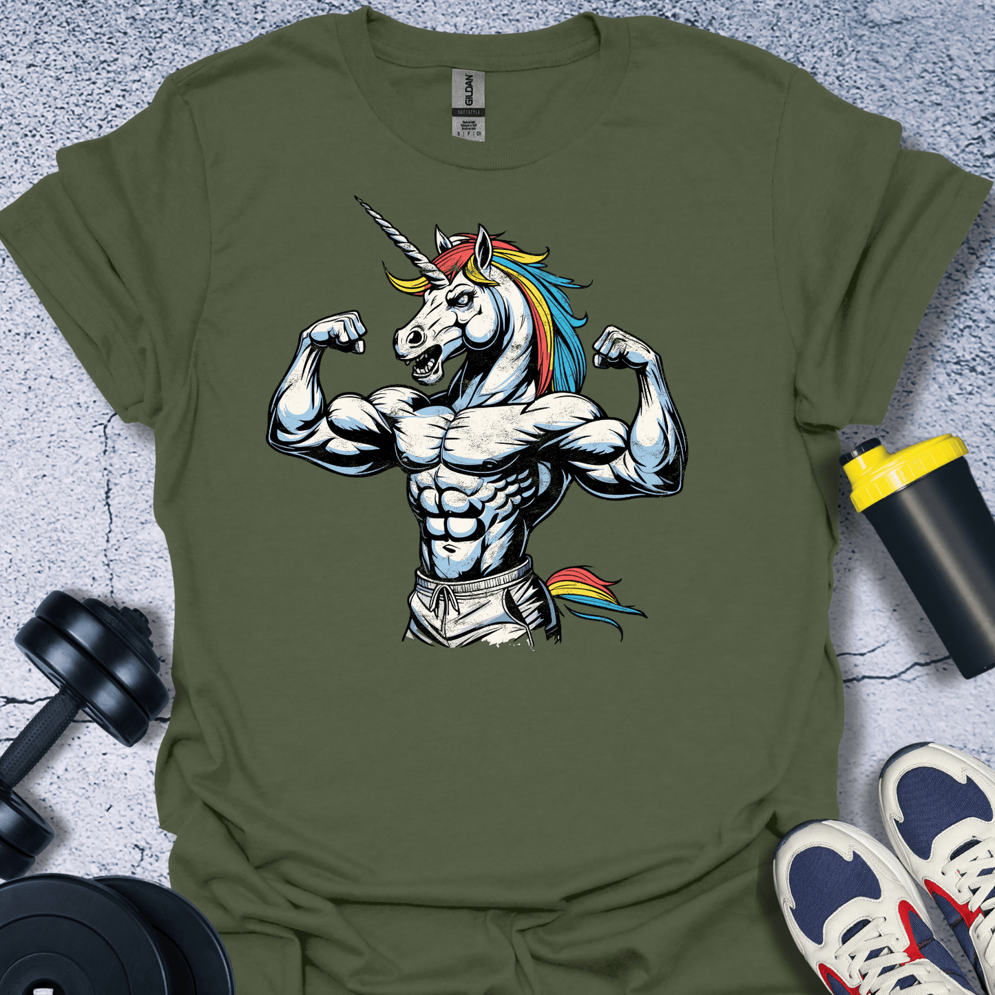 T-Shirt Military Green / S Unicorn Power T-Shirt