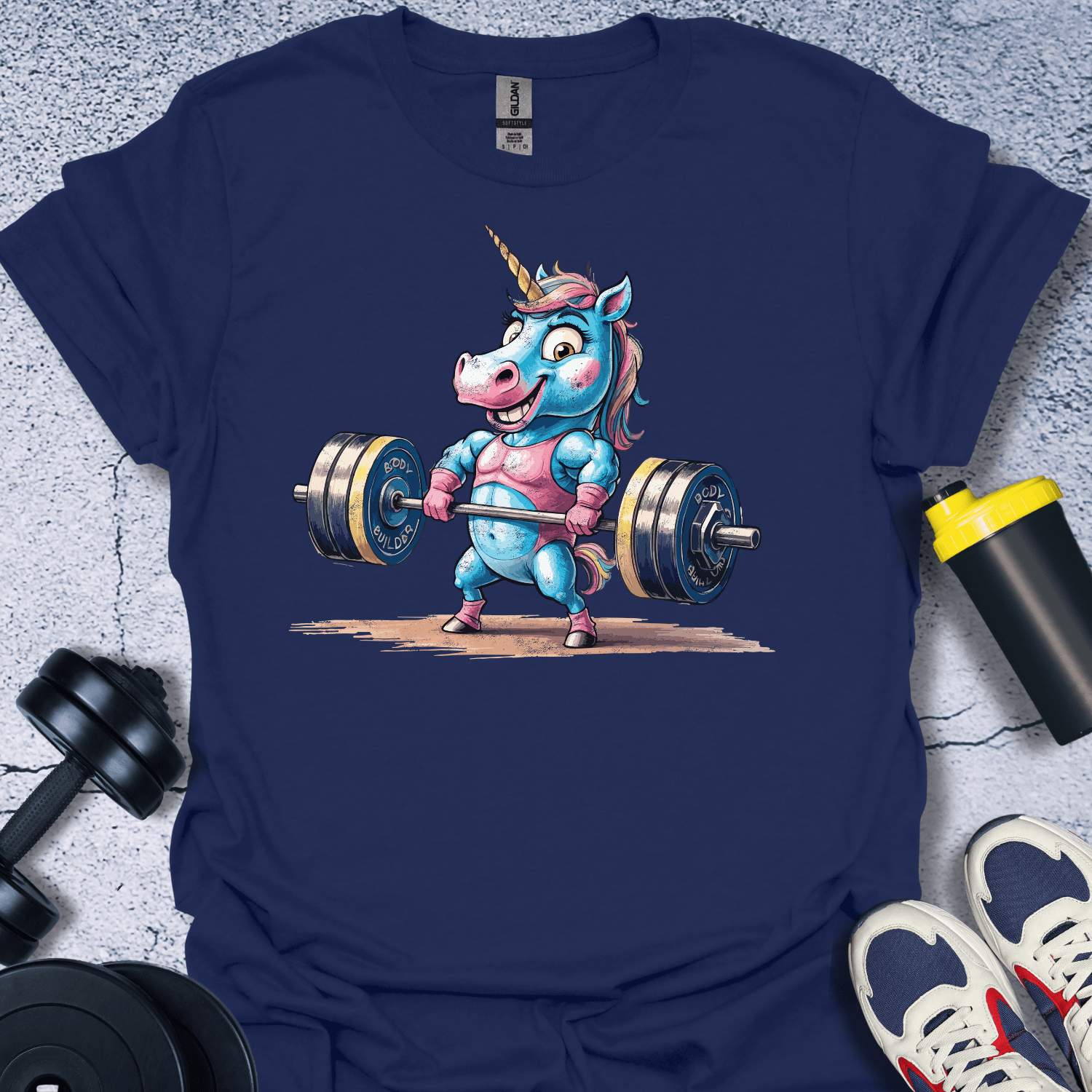 T-Shirt Navy / S Unicorn Weightifting T-Shirt