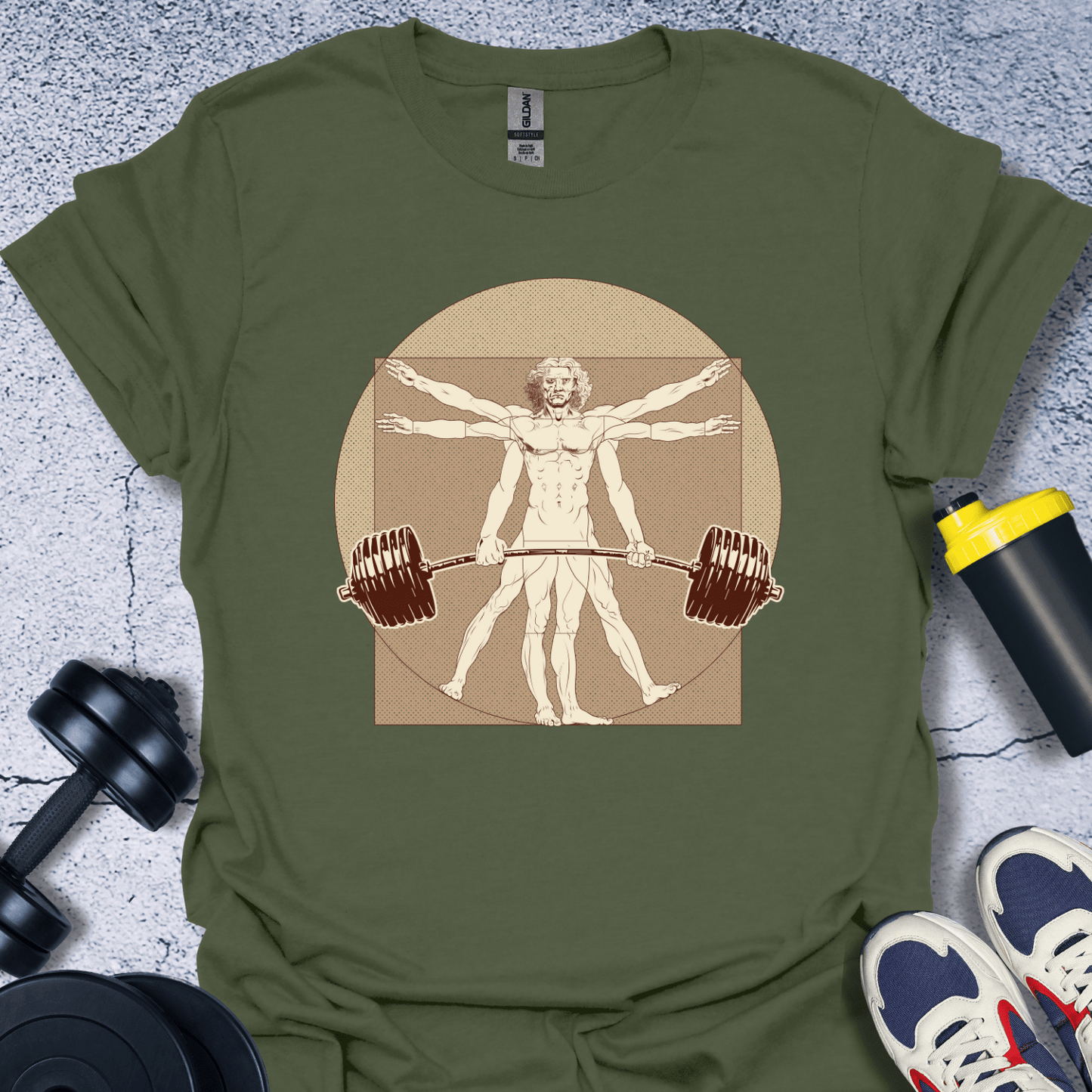 T-Shirt Military Green / S Vitruvian Lifting T-Shirt