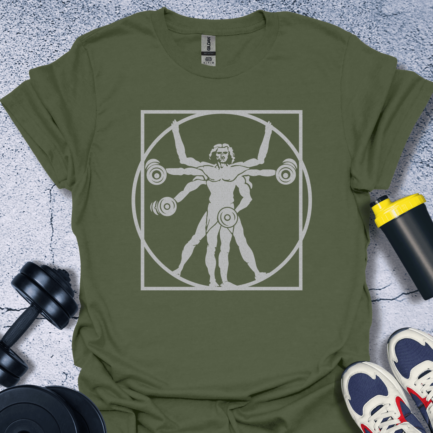 T-Shirt Military Green / S Vitruvian Power T-Shirt