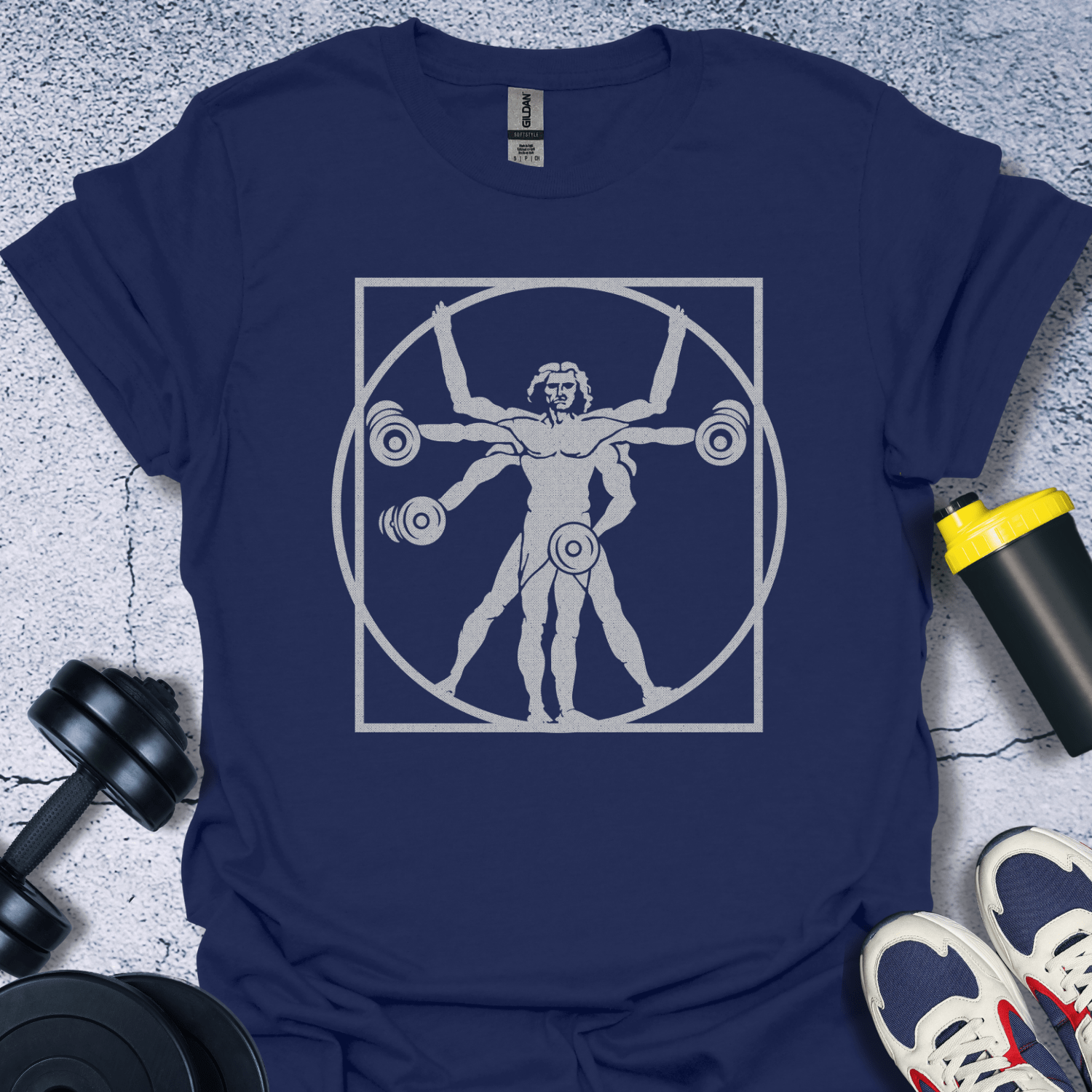 T-Shirt Navy / S Vitruvian Power T-Shirt