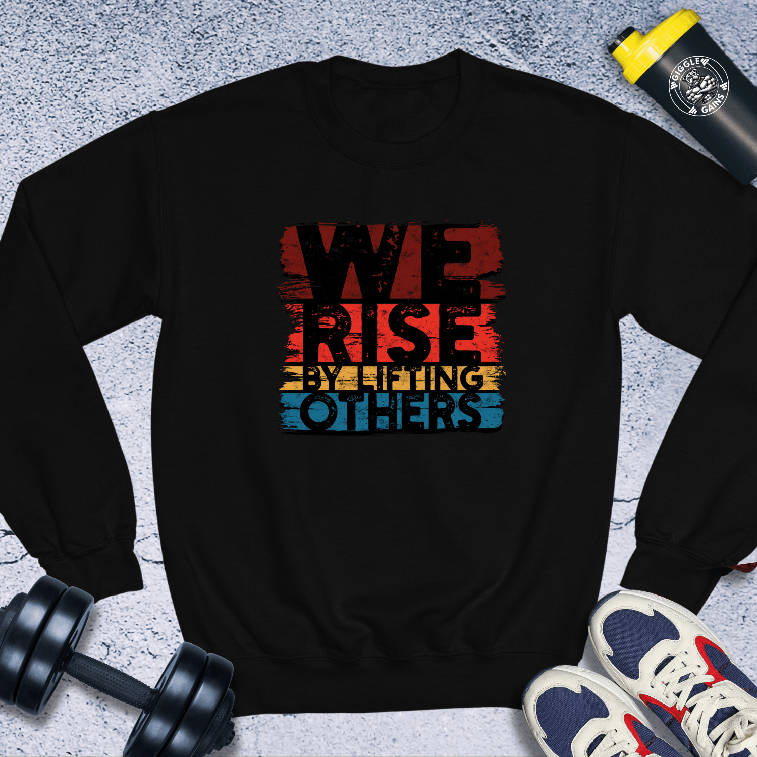 Sweatshirt Black / S We rise by lifting others Crewneck