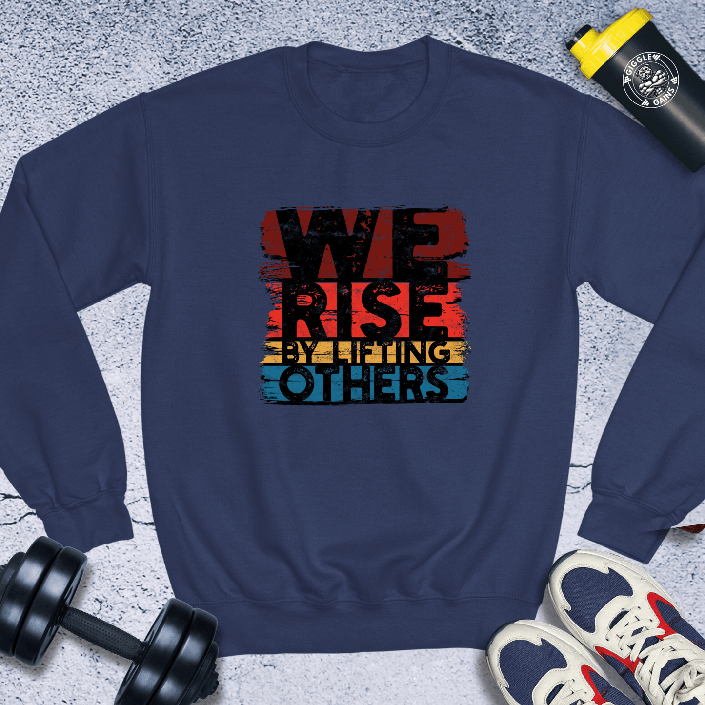 Sweatshirt Navy / S We rise by lifting others Crewneck