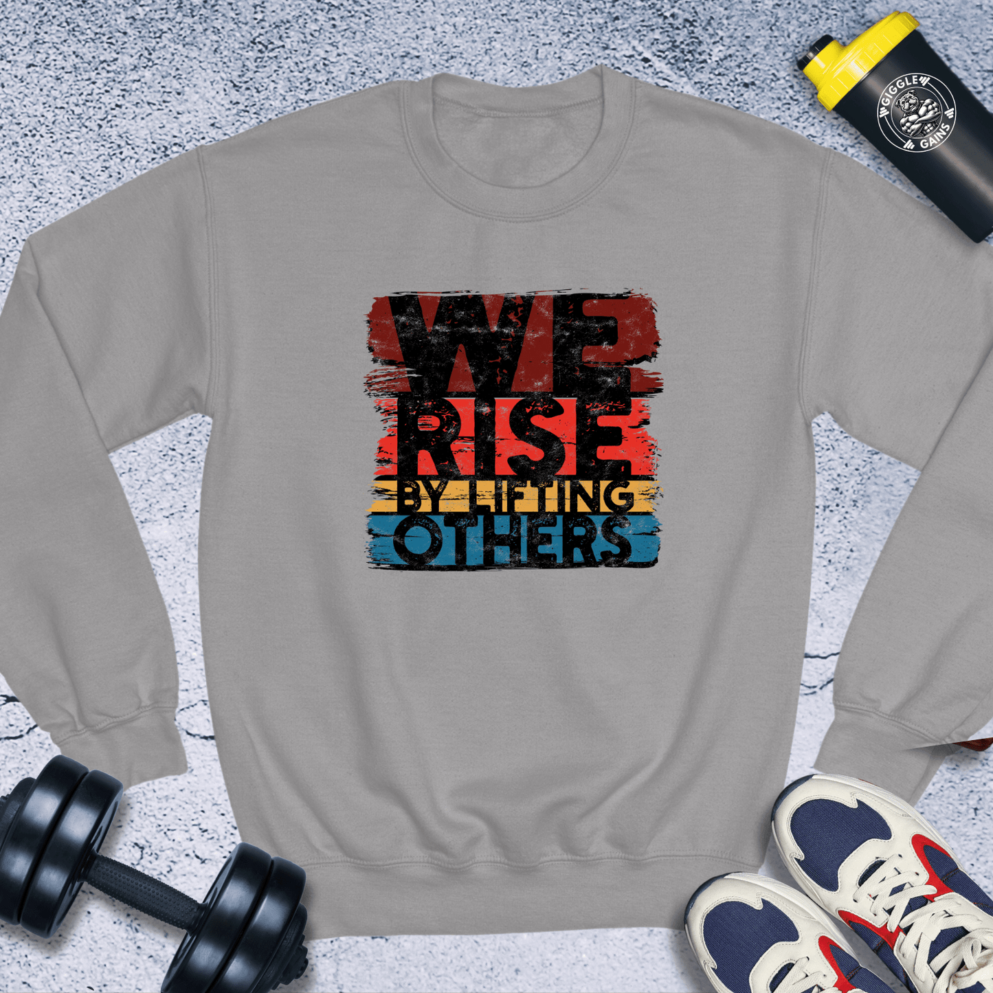 Sweatshirt Sport Grey / S We rise by lifting others Crewneck