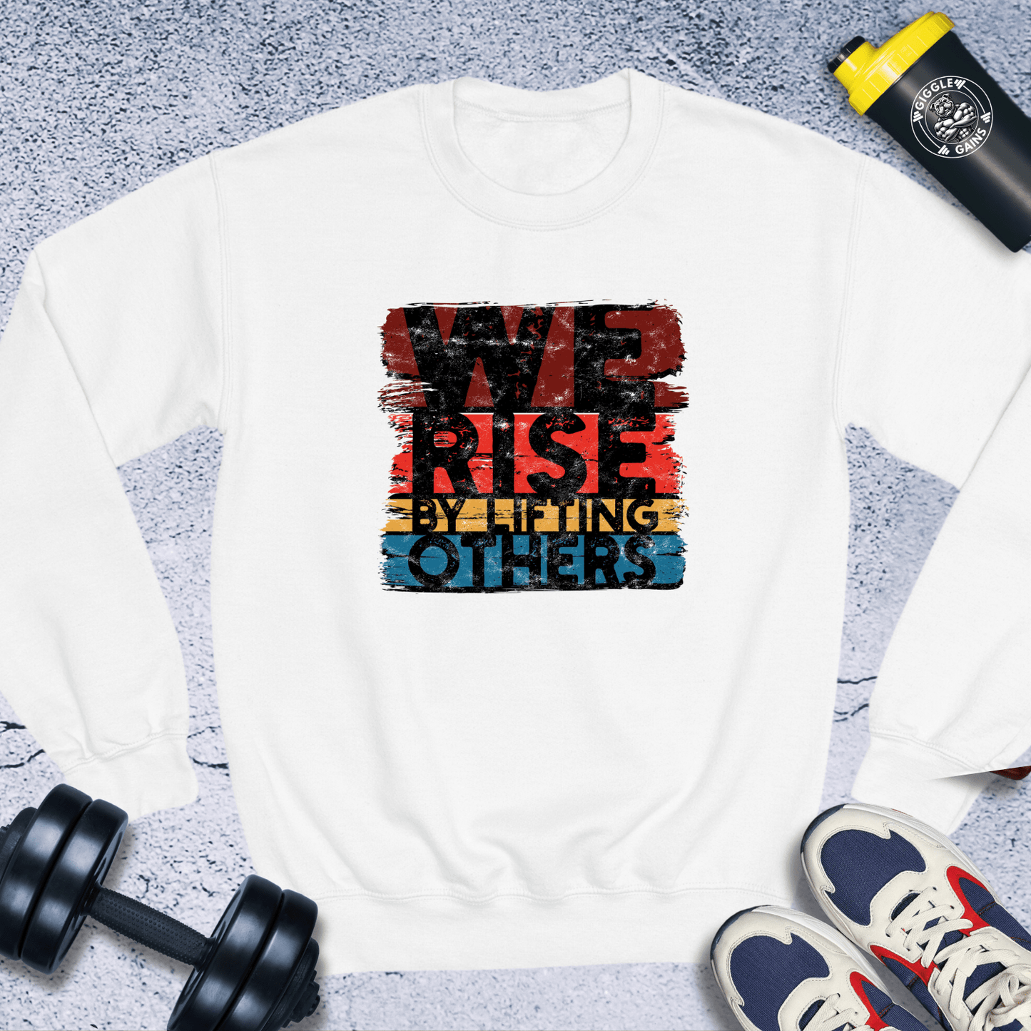 Sweatshirt White / S We rise by lifting others Crewneck