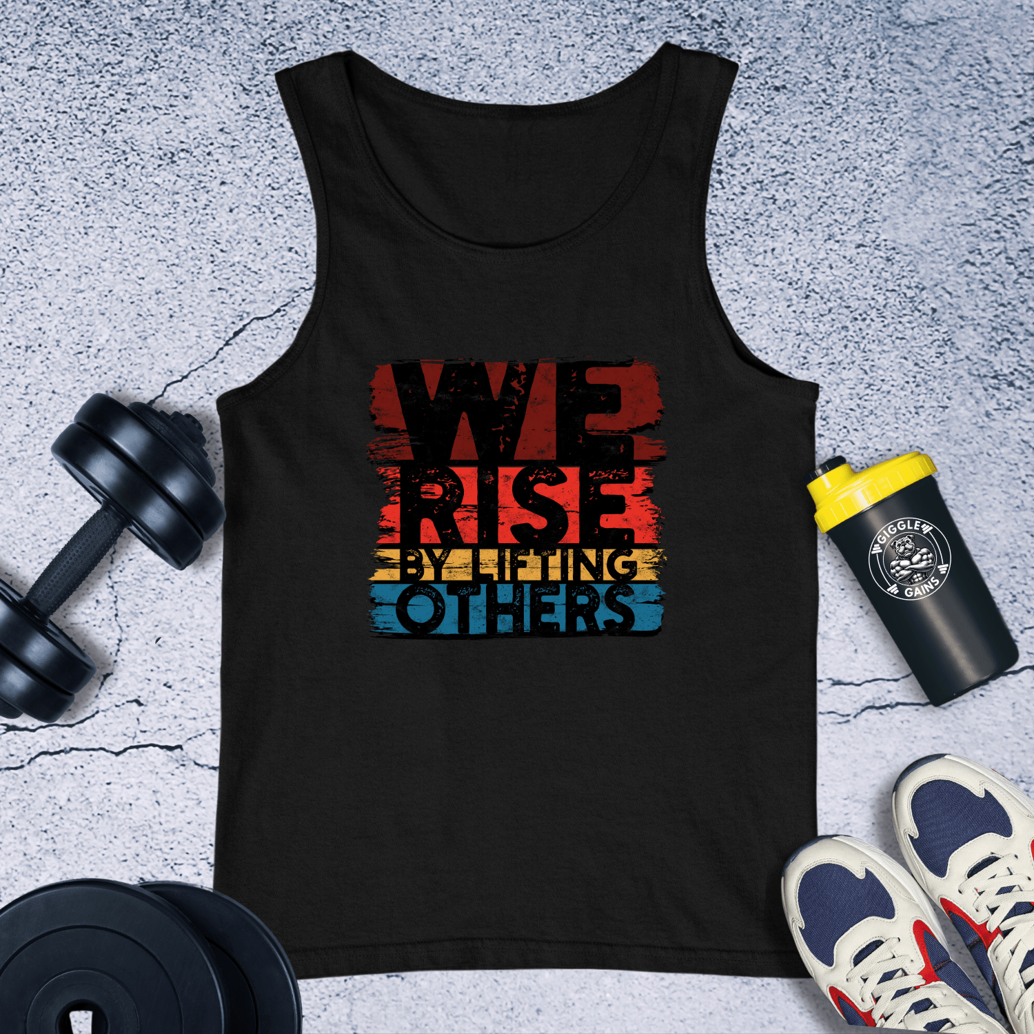 Tank Top Black / XS We Rise By Lifting Others Tank Top