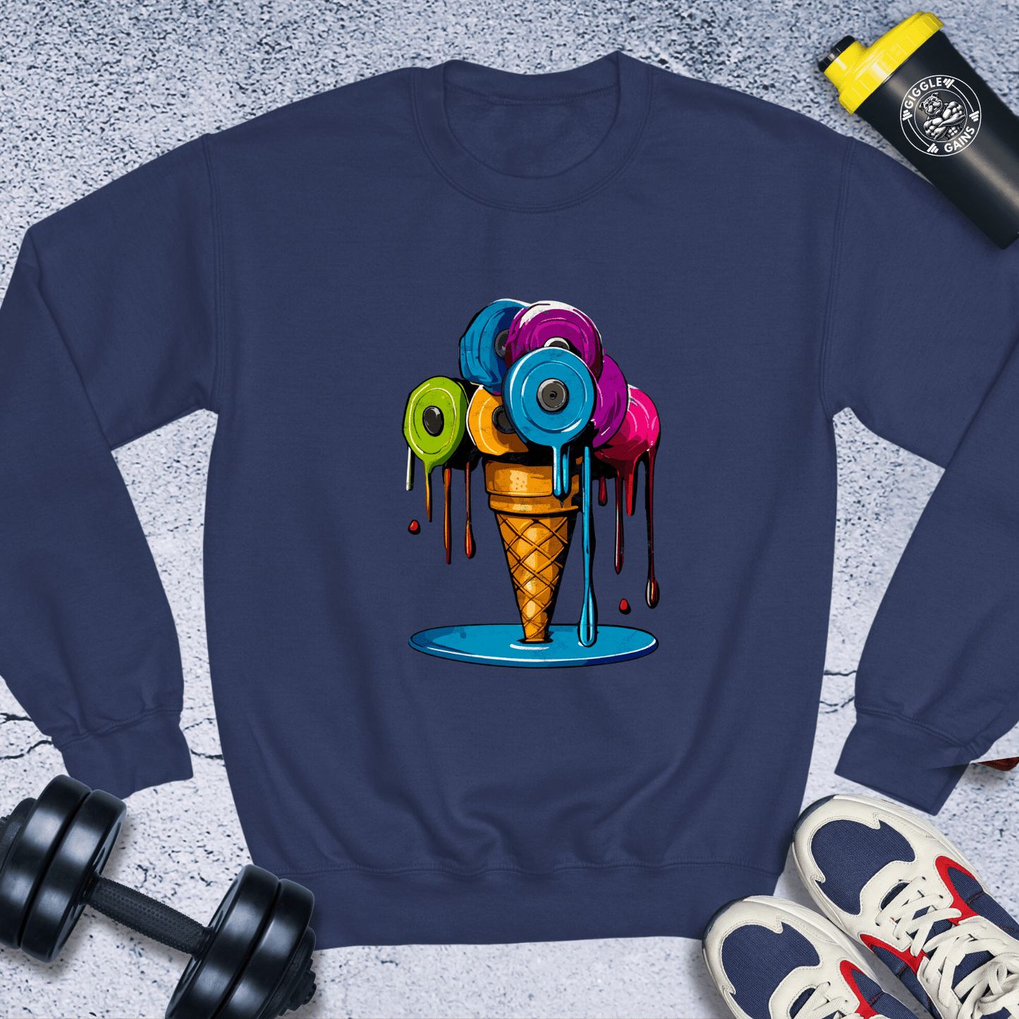 Sweatshirt Navy / S Weightlifting Delight Crewneck