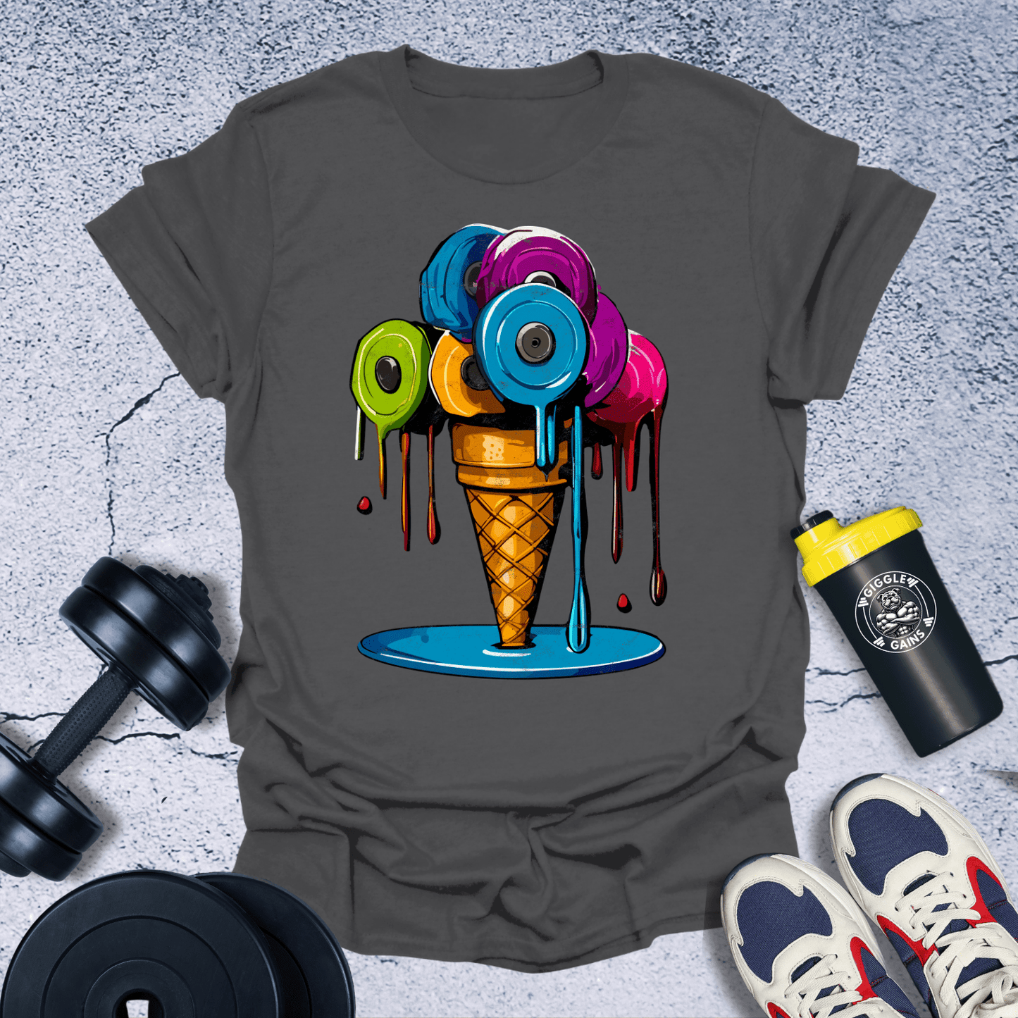 T-Shirt Dark Heather / S Weightlifting Delight T-Shirt