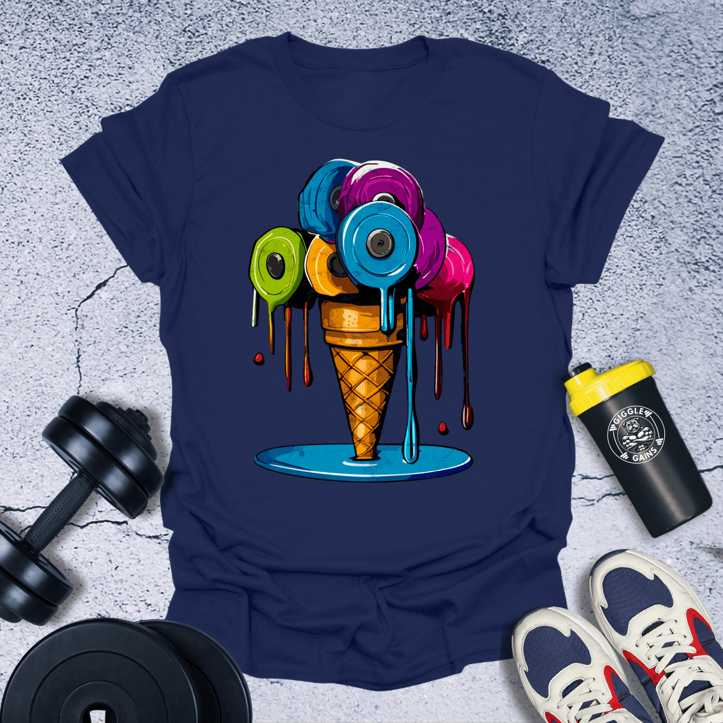 T-Shirt Navy / S Weightlifting Delight T-Shirt