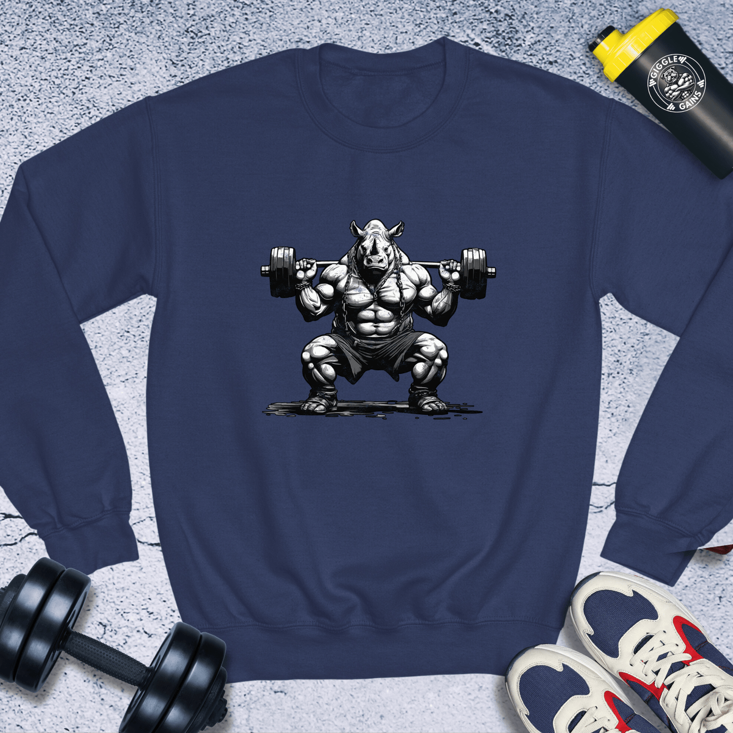 Sweatshirt Navy / S Weightlifting Rhino Crewneck