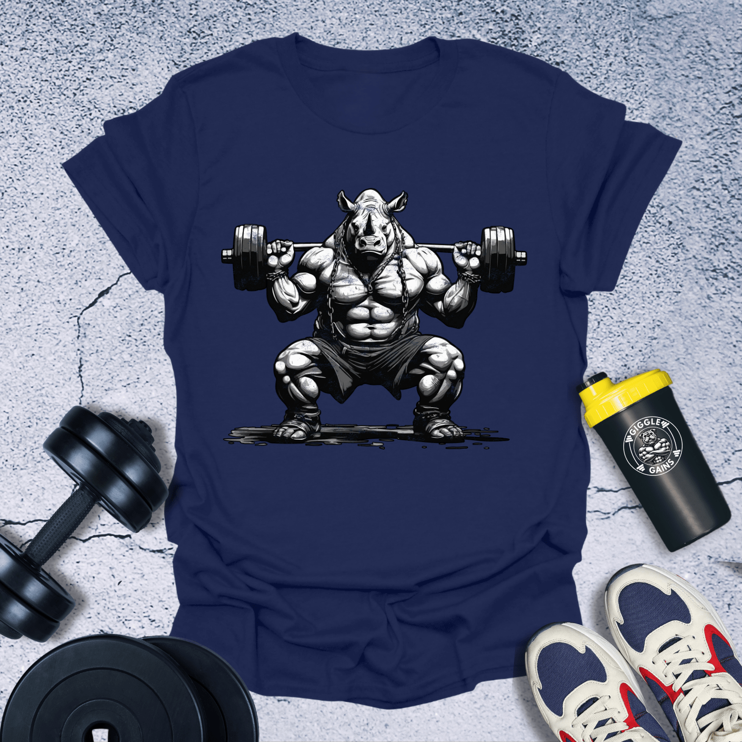 T-Shirt Navy / S Weightlifting Rhino T-Shirt