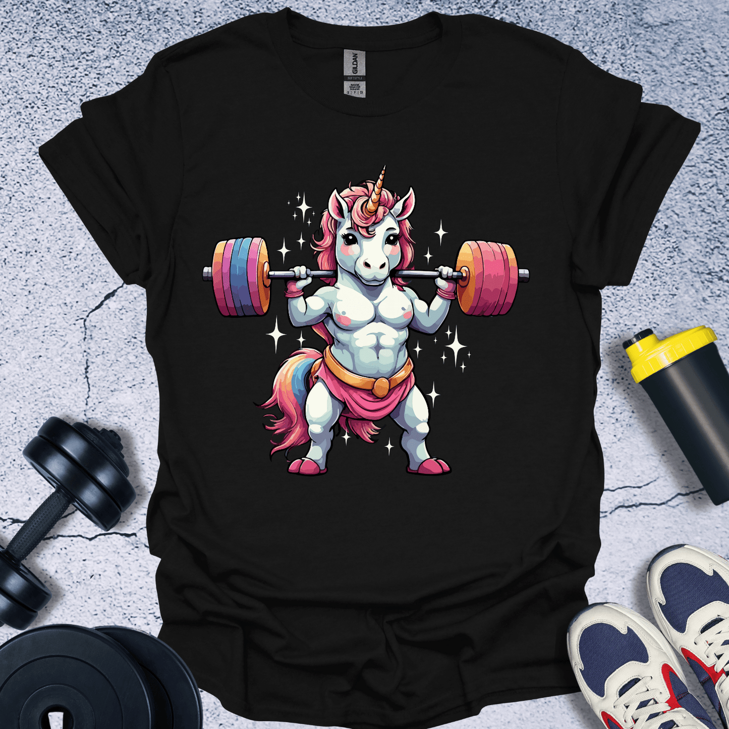 T-Shirt Black / S Weightlifting Unicorn T-Shirt