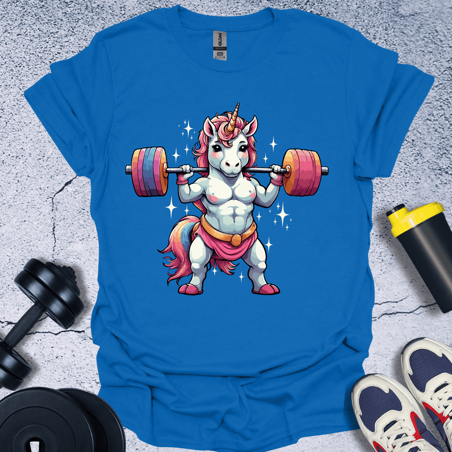 T-Shirt Royal / S Weightlifting Unicorn T-Shirt