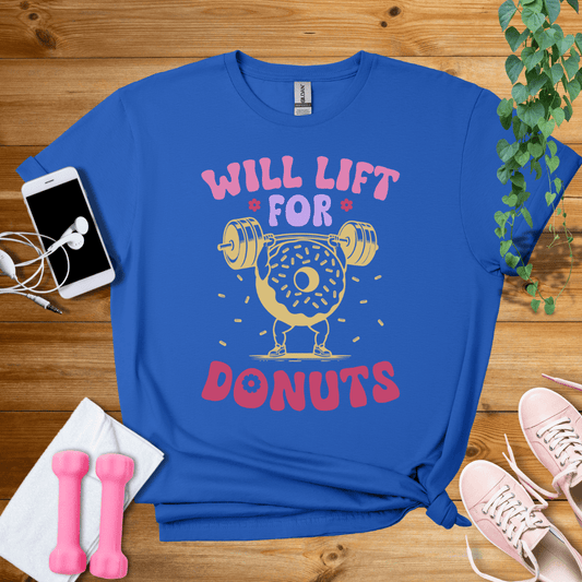 T-Shirt Royal / S Will Lift For Donuts T-Shirt