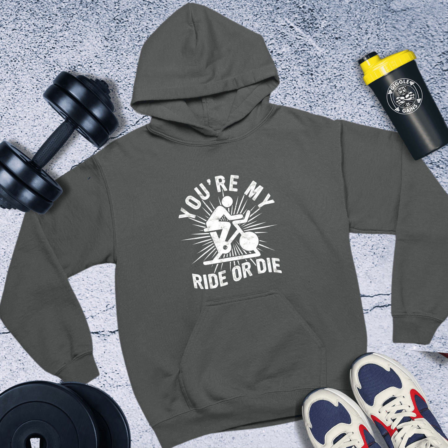 Hoodie Dark Heather / S You're my Ride or Die Hoodie