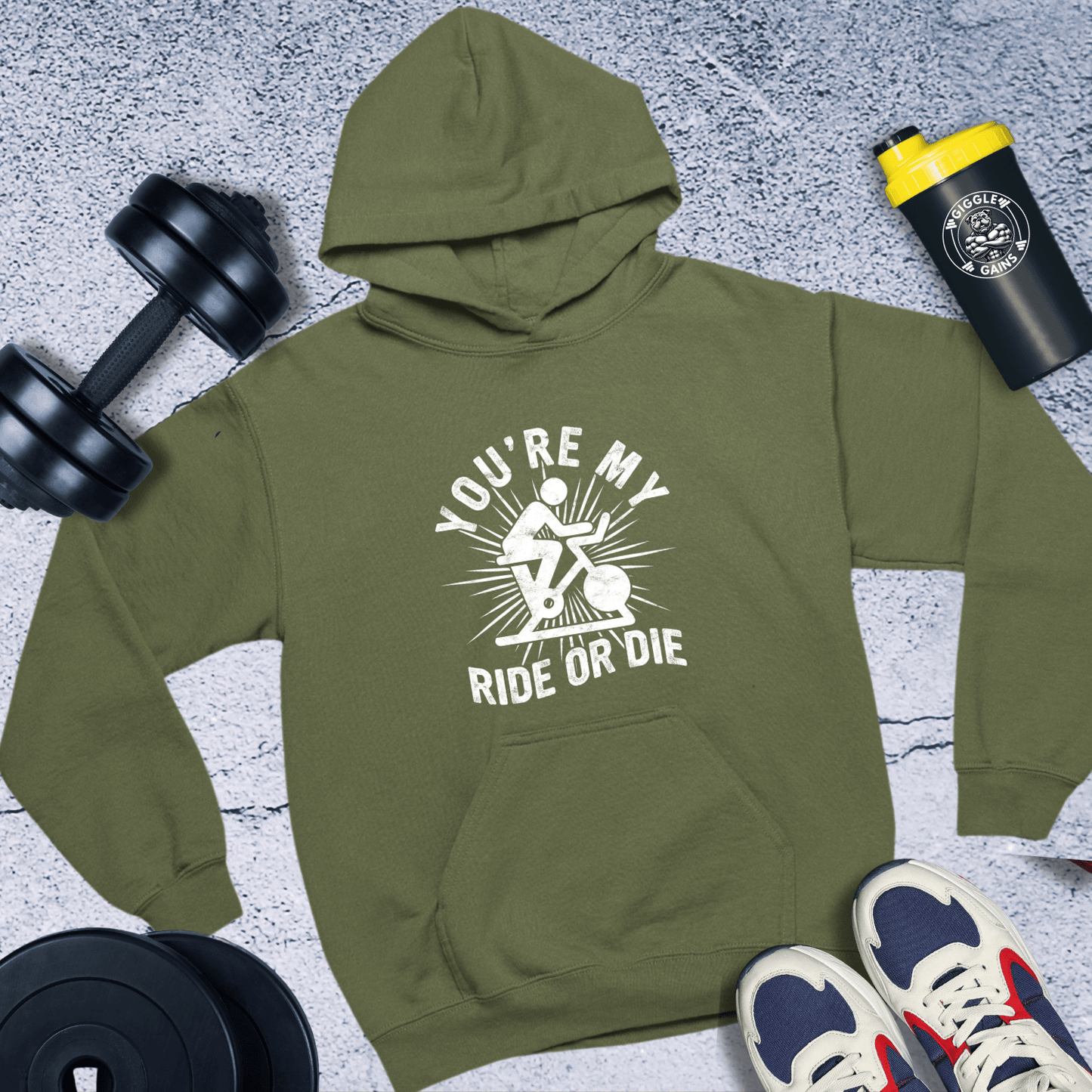 Hoodie Military Green / S You're my Ride or Die Hoodie