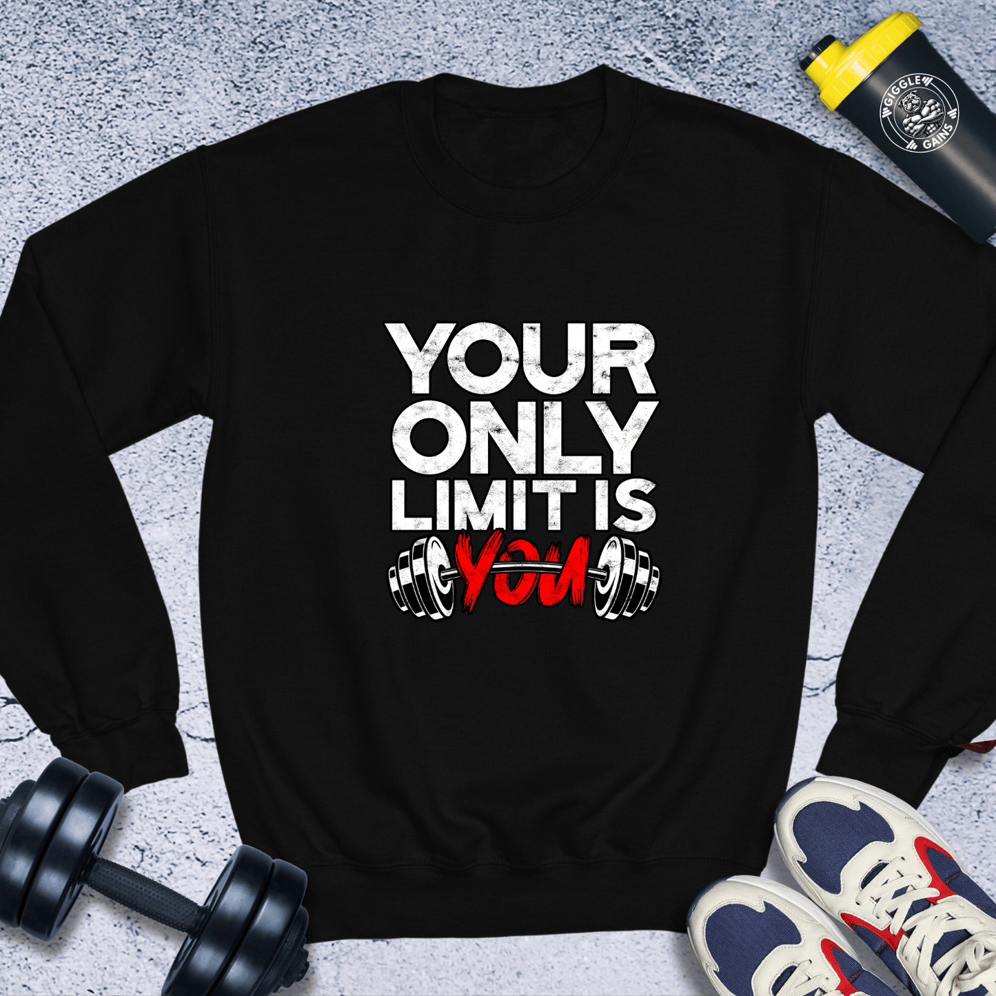 Sweatshirt Black / S Your Only Limit Is you Crewneck