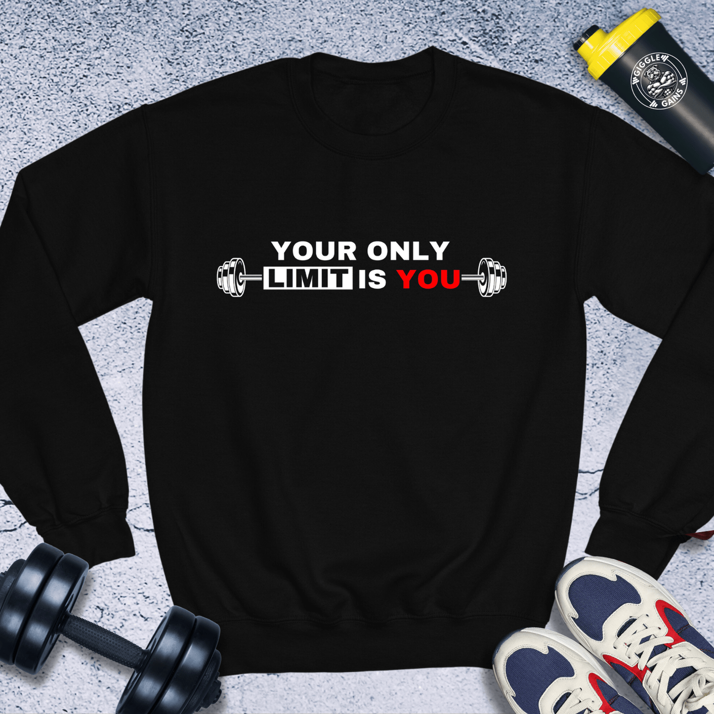 Sweatshirt Black / S Your Only Limit Is You Crewneck