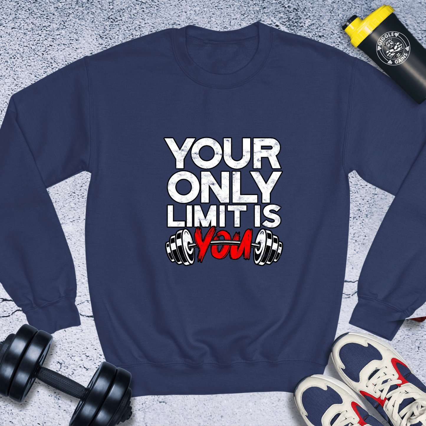 Sweatshirt Navy / S Your Only Limit Is you Crewneck