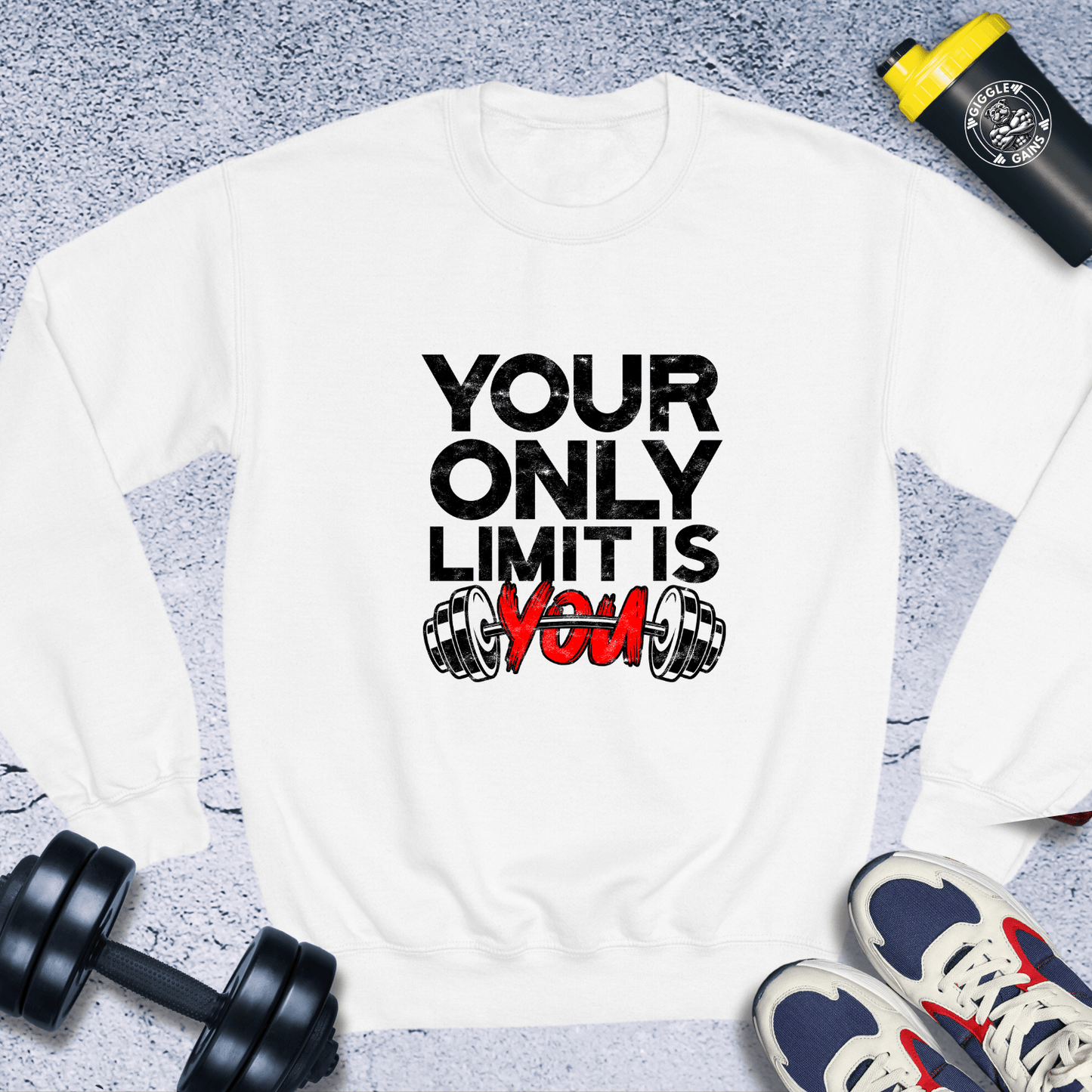 Sweatshirt White / S Your Only Limit Is you Crewneck