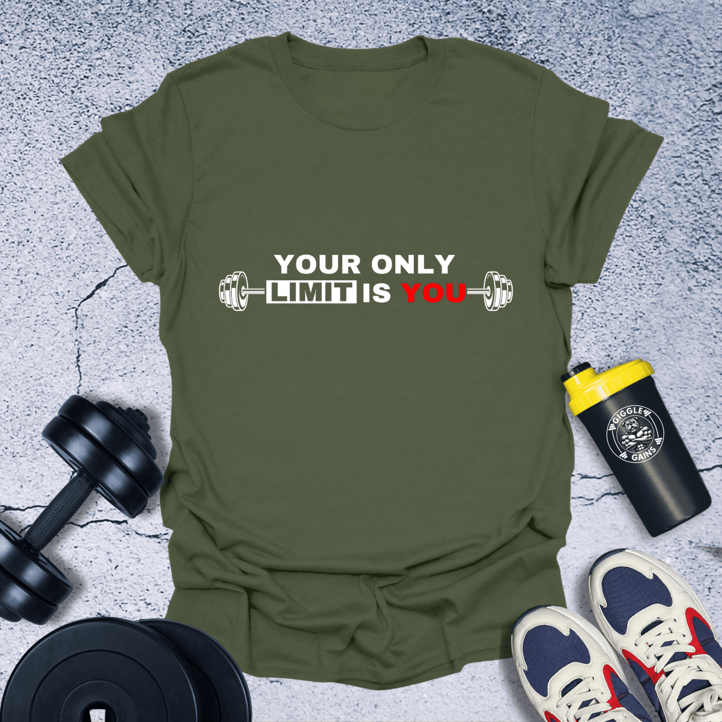 T-Shirt Military Green / S Your Only Limit Is You T-Shirt