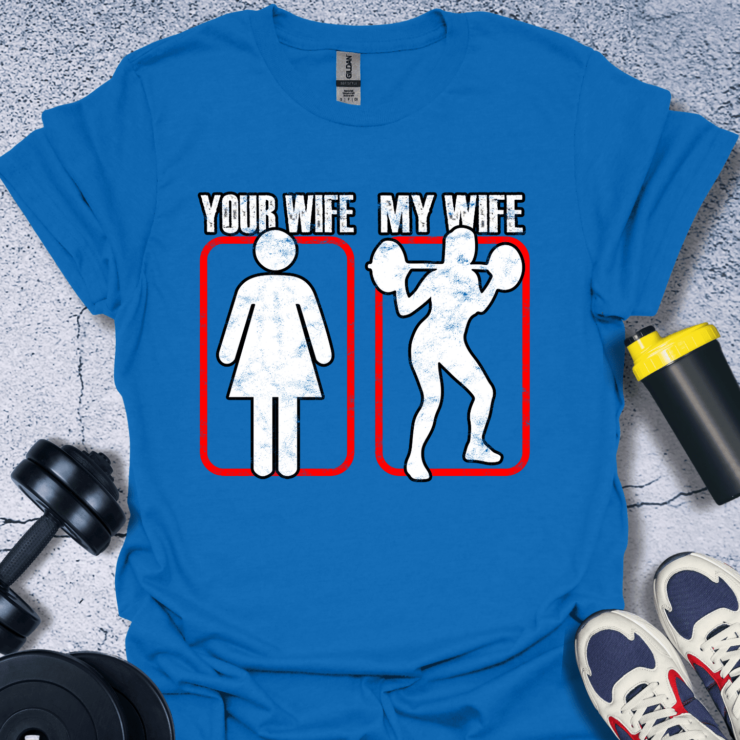 T-Shirt Royal / S Your Wife Vs My Wife T-Shirt