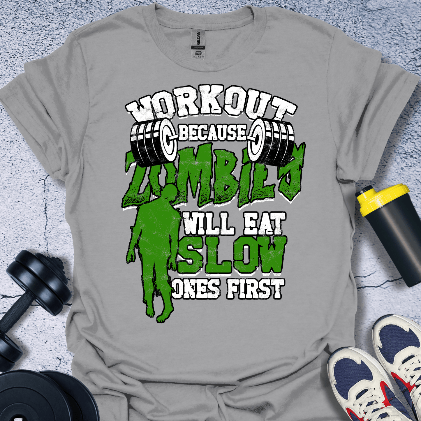 T-Shirt Sport Grey / S Zombie Eat Slow One T-Shirt